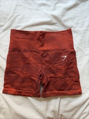Gymshark Seamless High-Waist Bike Shorts — Rust